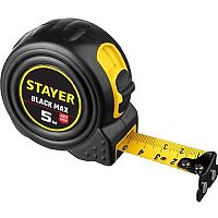 Рулетка 5 м x 25 мм Stayer BlackMax, с двумя фиксаторами, 3410-05-25_z02  картинка